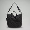 IMZAR High-Capacity Puffer Tote Bag (Black_Beige)