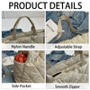 IMZAR High-Capacity Puffer Tote Bag (Black_Beige)