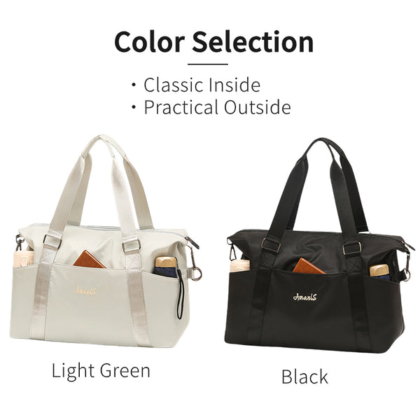 IMZAR Travel Duffle Bag(Black/Light Green)