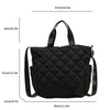 IMZAR High-Capacity Puffer Tote Bag (Black_Beige)