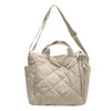 IMZAR High-Capacity Puffer Tote Bag （Black_Beige）